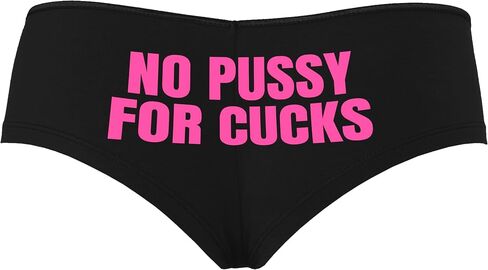 Knaughty Knickers No Pussy For Cucks Shared Hot Wife Cuckold Hotwife Vixen Black Boyshort Panties With Adult Design in Saudi Arabia