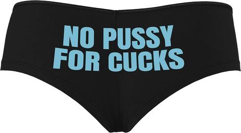 Knaughty Knickers No Pussy for Cucks مشتركة زوجة ساخنة Hotwife Hotwife Vixen Black Boyshort سراويل مع تصميم الكبار in Kuwait