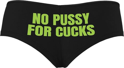 Knaughty Knickers No Pussy for Cucks مشتركة زوجة ساخنة Hotwife Hotwife Vixen Black Boyshort سراويل مع تصميم الكبار in Kuwait