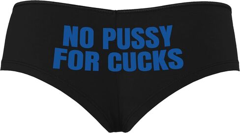 Knaughty Knickers No Pussy for Cucks مشتركة زوجة ساخنة Hotwife Hotwife Vixen Black Boyshort سراويل مع تصميم الكبار in Kuwait