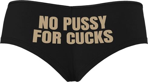 Knaughty Knickers No Pussy for Cucks مشتركة زوجة ساخنة Hotwife Hotwife Vixen Black Boyshort سراويل مع تصميم الكبار in Kuwait