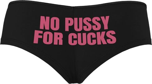 Knaughty Knickers No Pussy for Cucks مشتركة زوجة ساخنة Hotwife Hotwife Vixen Black Boyshort سراويل مع تصميم الكبار in Kuwait