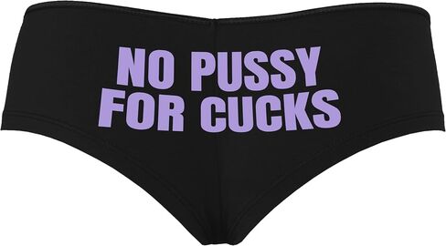 Knaughty Knickers No Pussy for Cucks مشتركة زوجة ساخنة Hotwife Hotwife Vixen Black Boyshort سراويل مع تصميم الكبار in Kuwait