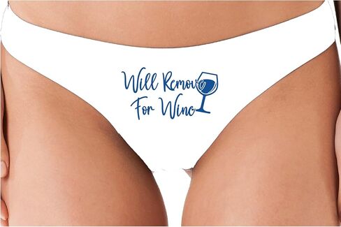 سوف يزيل Knaughty Knickers للنبيذ يجلب لي زجاجًا آخر يشعر بالقلق من القطن الناعم الناعم الثونغ البالغ المرح in Saudi Arabia