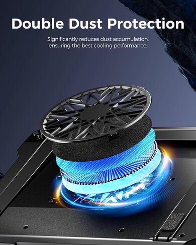 AICHESON Gaming Laptop Cooling Pad with Full RGB Lights, Powerful Cooler Fan Stand for 15-19 inch Gamer Heavy Duty Laptops and PC Computers in Saudi Arabia