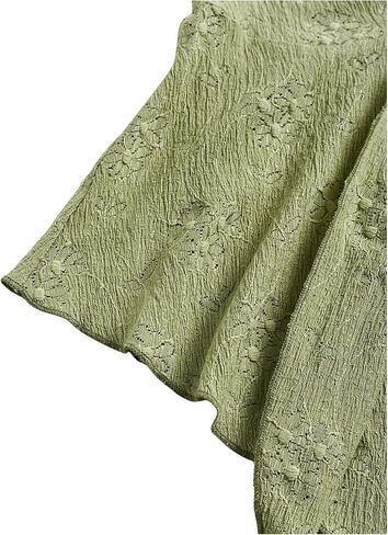 SweatyRocks Women's Knot Bow Front Eyelet Embroidery Textured Strapless Tube Tops in Saudi Arabia