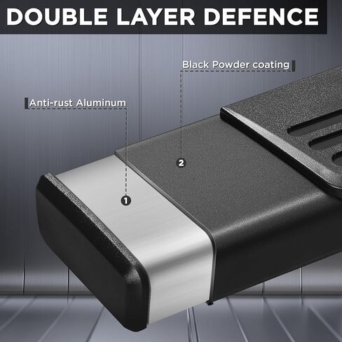 PZ Running Boards Compatible with 2015-2025 Ford F-150 SuperCrew Cab 4-Door, Mirror Stainless Steel Side Step, Nerf Bar Ridge Pattern in Kuwait