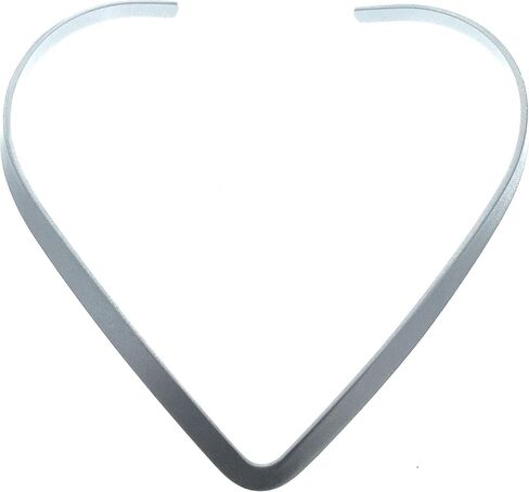 New Shiny Silver 6mm Wide V Shaped Choker Collar Necklace Wire (CV3), Silver, 16" to 18" in Saudi Arabia