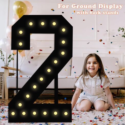 4FT Marquee Light Up Numbers, Black Giant Marquee Number Big Mosaic Number for 40th Birthday Party Decorations Backdrop 40 Anniversary Decor, Pre-Cut Frame Large Number 40 in Saudi Arabia