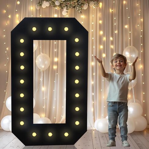 4FT Marquee Light Up Numbers, Black Giant Marquee Number Big Mosaic Number for 40th Birthday Party Decorations Backdrop 40 Anniversary Decor, Pre-Cut Frame Large Number 40 in Saudi Arabia