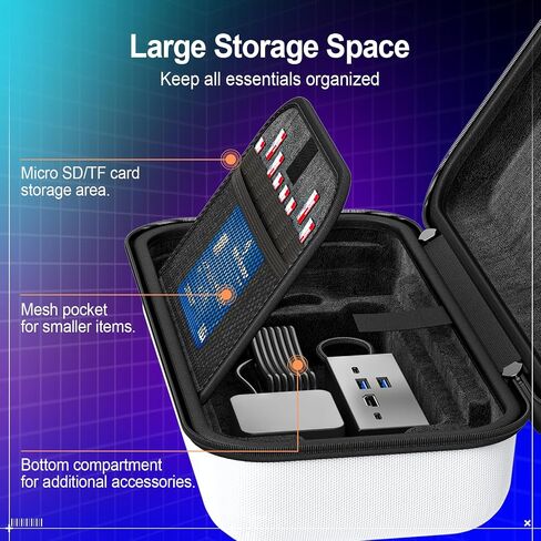 Carrying Case 3 in 1 Accessories Set Compatible with ROG Ally X, included EVA Carrying Case, Soft Silicone Protective Cover und 2 Pack Screen Protector, Portable and Easy to Carry in Saudi Arabia