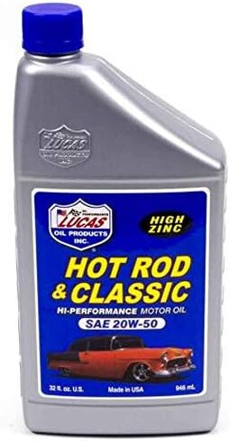 Lucas Oil 10689 Hot Rod and Classic Car SAE 20W-50 Motor Oil - 1 Quart (Pack of 6) in Saudi Arabia