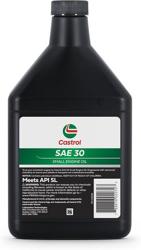 Castrol SAE 30 Small Engine Oil For 4-Cycle Engines – Protects Against Rust & Corrosion – Formulated For Air-Cooled Engines (1 48 fl oz Bottle) in Saudi Arabia