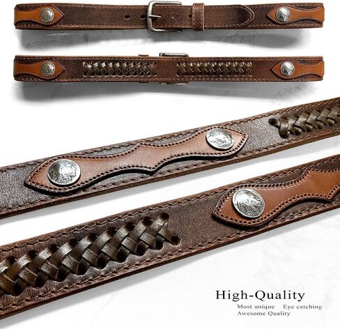 Western cowboy Full Grain Leather Belt 1-1/2"(38mm) Wide- Multiple choices in Saudi Arabia
