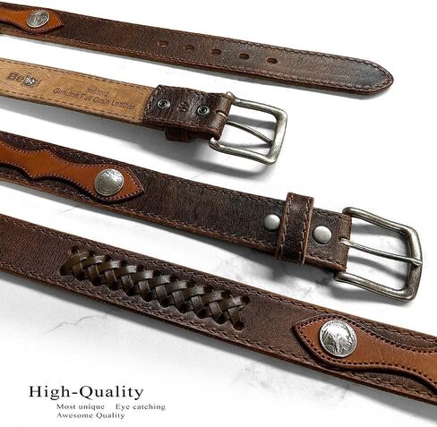 Western cowboy Full Grain Leather Belt 1-1/2"(38mm) Wide- Multiple choices in Saudi Arabia