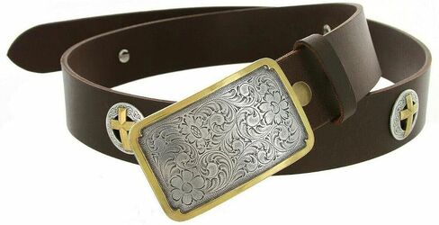 Western cowboy Full Grain Leather Belt 1-1/2"(38mm) Wide- Multiple choices in Saudi Arabia