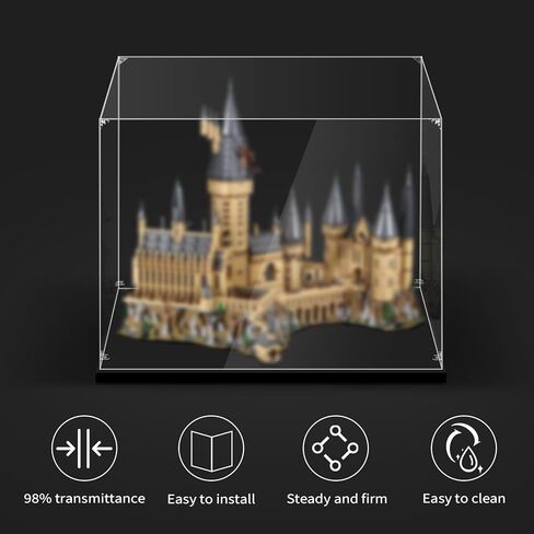Acrylic Display Case for Lego 76417 Gringotts Wizarding Bank – Collectors' Edition, 17.71x15.74x31.49inches (45x40x80cm), Protect Your Collectibles from Dust with a Clear Showcase in Kuwait