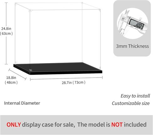 Acrylic Display Case for Lego 76417 Gringotts Wizarding Bank – Collectors' Edition, 17.71x15.74x31.49inches (45x40x80cm), Protect Your Collectibles from Dust with a Clear Showcase in Kuwait