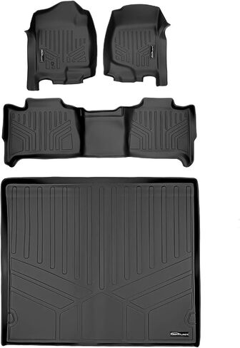Smartliner Custom Fit Floor Mats 2 صفوف وبطانة البضائع لعام 2007-2010 شيفروليه تاهو in Saudi Arabia