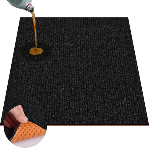 Oil Spill Mat Heavy Duty 60"x72" for Garage Under Car - Waterproof, Reusable Floor Protector with Rubber Backing, Absorbs Oil(Dark Gray) in Saudi Arabia