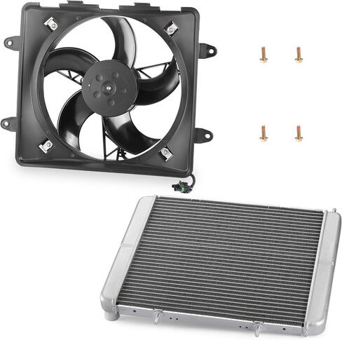Cooling Fan Assy & Radiator for Polaris RZR 570 800 2008-2022 Sportsman ACE 325 570 900 2014-2016 1240444 2410413 in Saudi Arabia