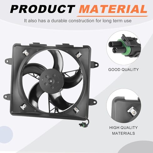 Cooling Fan Assy & Radiator for Polaris RZR 570 800 2008-2022 Sportsman ACE 325 570 900 2014-2016 1240444 2410413 in Saudi Arabia