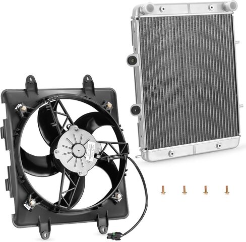 Cooling Fan Assy & Radiator for Polaris RZR 570 800 2008-2022 Sportsman ACE 325 570 900 2014-2016 1240444 2410413 in Saudi Arabia