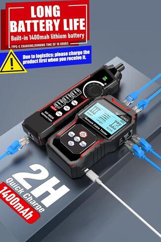 اختبار كابلات الشبكة NF-488 فحص استمرارية RJ45 CAT5 CAT6 LAN Ethernet Cables POE Ethernet Power Test DC Power & Switch Loop-Back Test POE Detector Network Tool in Kuwait