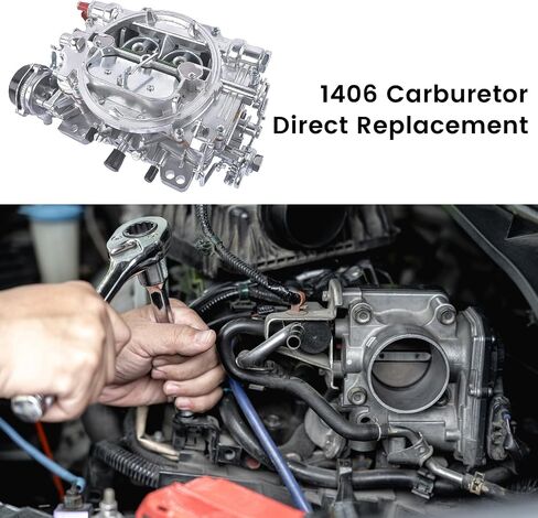 1406 Carburetor for Performer 600 CFM AFB Square Square Bore 4 Barrel متوافق مع Silverado Corvette Mustang Mercury Pickup Carburetor مع خنق كهربائي in Saudi Arabia