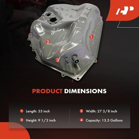 A-Premium Fuel Tank مع حلقة قفل و O-Ring متوافقة مع Honda Civic 1992 1993 1994 1995 ، 1.5L 1.6L ، GAS ، استبدل# 17500SR0A40 ، 17500SR3306 in Saudi Arabia