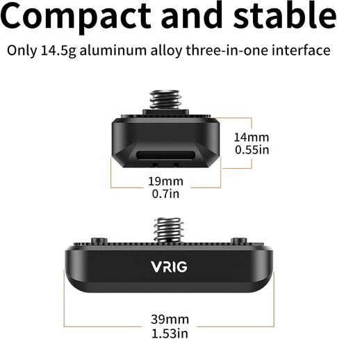 VRIG Quick Release Mount for Insta360 X4 Magnetic Mount Accessory 3-in-1 Multi x 4 Special Quick Release Adapter Device Compatible Quick Release 1/4 Tripod Fixed Sports Camera Selfie Stick in Saudi Arabia