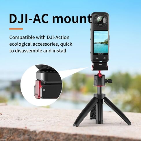 VRIG Quick Release Mount for Insta360 X4 Magnetic Mount Accessory 3-in-1 Multi x 4 Special Quick Release Adapter Device Compatible Quick Release 1/4 Tripod Fixed Sports Camera Selfie Stick in Saudi Arabia