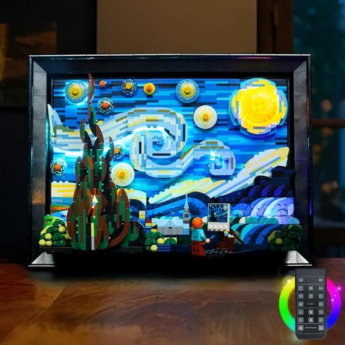 LED Lighting Compatible with Lego Vincent Van Gogh - The Starry Night 21333, Light Kit Compatible with Lego 21333, Giving Light to Model, NOT Included The Model Set(RC Model) in Kuwait