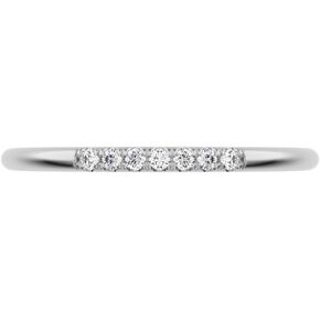 Clara Pucci 0.07 Ct Round Cut Moissanite Dainty Minimalist Simple Stackable Vintage Bar Light 14K Solid White Gold Everyday Wedding Band in Saudi Arabia