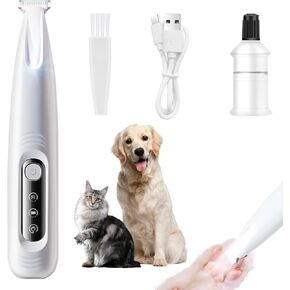 Upgraded Pet Micro Precision Trimmer, New Rechargeable Low Noise Wireless Dog Paw Trimmer, Trimmer with LED Light for Paw Hair, Ears, Face, HIPS & Eyes Grooming Instruments for Cats & Dogs in Saudi Arabia