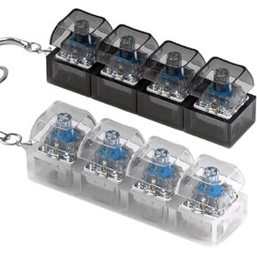 2 Pcs Quiet Keyboard Fidget Toy Fidget Clicker for Relieve Anxiety Decompression Toys with LED Lights Keychain Stress Relief in Kuwait