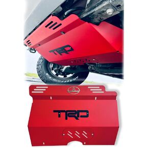 Custom Skid Plate Replacement, Compatible with Toyota Tacoma 2024-2025 2WD & 4WD. Easy Oil Filter Access, Red with Black Letters in Saudi Arabia