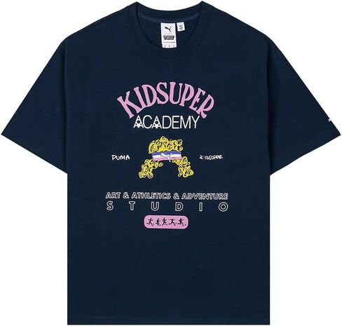 PUMA Mens X Kidsuper Graphic Tee Casual Tops Casual - Blue in Saudi Arabia