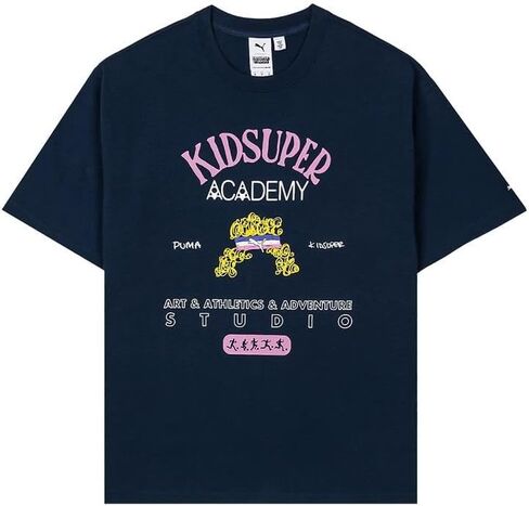 PUMA Mens X Kidsuper Graphic Tee Casual Tops Casual - Blue in Saudi Arabia