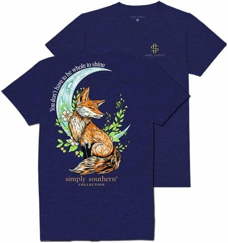 Simply Southern You Don't Have to Be Whole to Shine Relaxed Fit Short Sleeve Youth T-Shirt, Heather Navy in Saudi Arabia