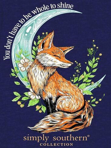 Simply Southern You Don't Have to Be Whole to Shine Relaxed Fit Short Sleeve Youth T-Shirt, Heather Navy in Saudi Arabia