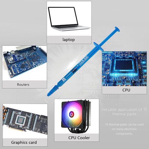 Thermalright TF8 EX 2.9g High Performance Thermal Paste 14W/m.k, Newly Upgraded High-Performance Heat Dissipation Paste for Processor/CPU/GPU/All CPU Coolers, 2.9Grams with a Spatula Tool(TF8 2.9g) in Saudi Arabia