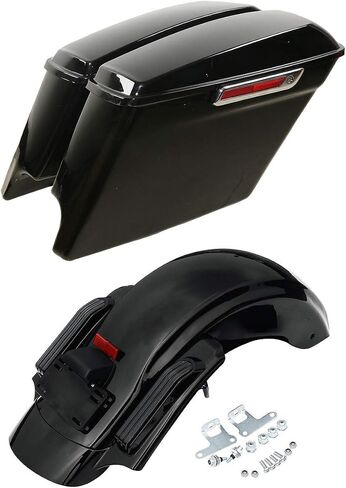 Rear Fender System with Stretched Saddlebags fits for Harley Davidson Touring Road King, Road Glide, Street Glide and Select CVO Models 2014-2023 in Saudi Arabia