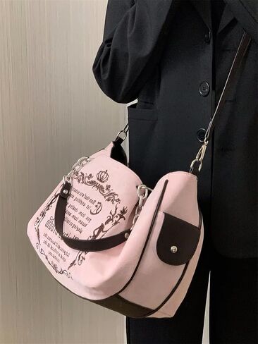 Coquette Tote Bag Cute Core Aesthetic Tote Bag Womens Crossbody Bag Satchels Bags Pink Goth in Saudi Arabia