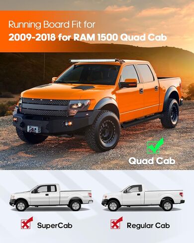 لوحات تشغيل 6 بوصات OCPTY متوافقة مع 2009-2018 لـ Dodge لـ R AM 1500 Quad Cab (بما في ذلك 2019-2023 Classic)/10-24 لـ R AM 2500/3500 ، لـ Dodge for R AM 1500 Heavy Duty Steel in Kuwait