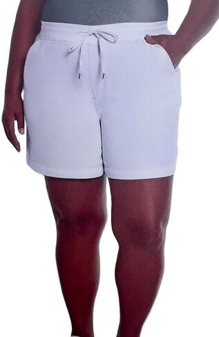 Orvis Women's Short - Pull-On Casual Comfort with Drowstring Back Pockets - Cotton Blend Shorts (White, XL) in Saudi Arabia