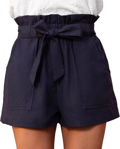 CUPSHE Women Summer Shorts with Pockets Bowknot Tie Waist Wide Leg Short High Waisted Casual Beach Vacation Outfits in Saudi Arabia