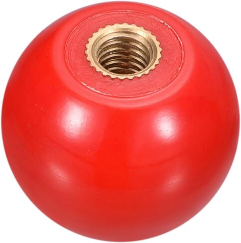 uxcell Threaded Ball Knobs, M10 Female Thread Thermoset Ball Knob 40mm Dia Round Operation Ball Handles with Copper Insert for Machine Lever Handle, Black in Saudi Arabia