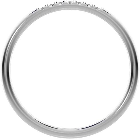 Clara Pucci 0.07 Ct Round Cut Moissanite Dainty Minimalist Simple Stackable Vintage Bar Light 14K Solid White Gold Everyday Wedding Band in Saudi Arabia