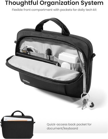 tomtoc 360 Protective Laptop Carry Case for 14-inch MacBook Pro M4/M3/M2/M1 Pro/Max A3112 A3401 A3185 A2992 A2918, Water-resistant Laptop Shoulder Bag for 13-inch MacBook/iPad Pro M4/iPad Air M3 M2 in Saudi Arabia